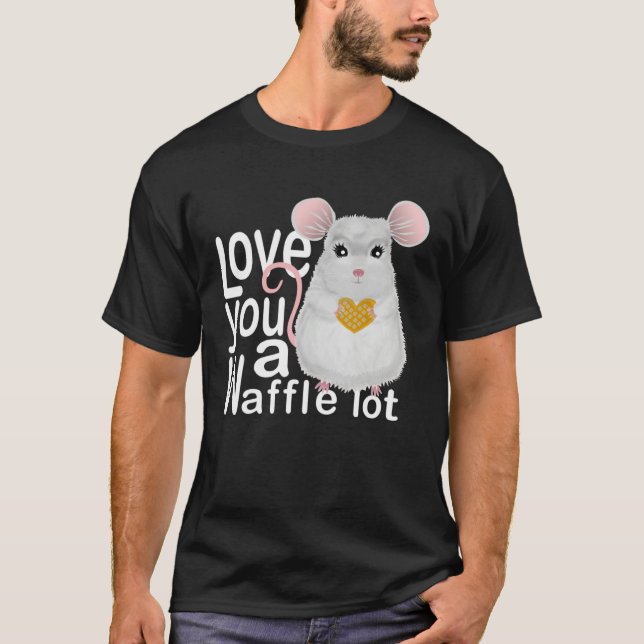 I Love You A Waffle Lot  Mouse Shares its Heart T Shirt (Framsida)