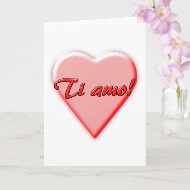 I Love You card, Italian Kort (Orkide)