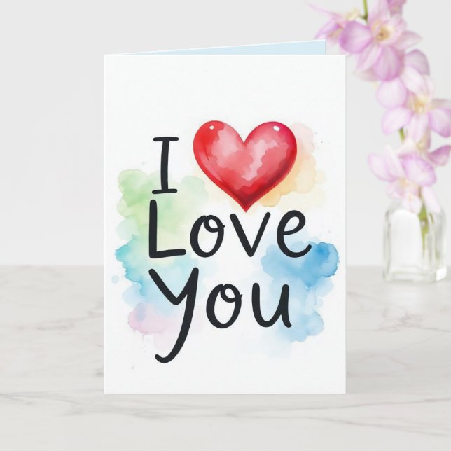 I Love You Card Kort (Orkide)