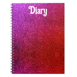 I love you chic pink glitter background Abstract Anteckningsbok