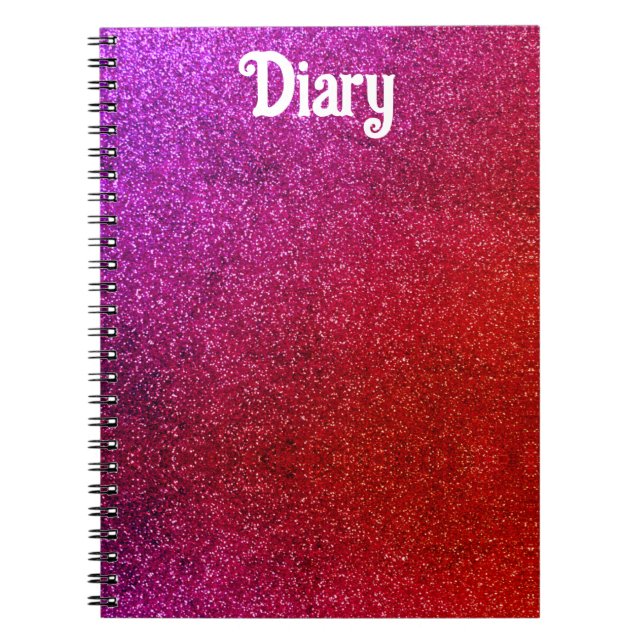 I love you chic pink glitter background Abstract Anteckningsbok (Framsidan)