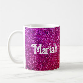 I love you chic pink glitter background Kaffemugg