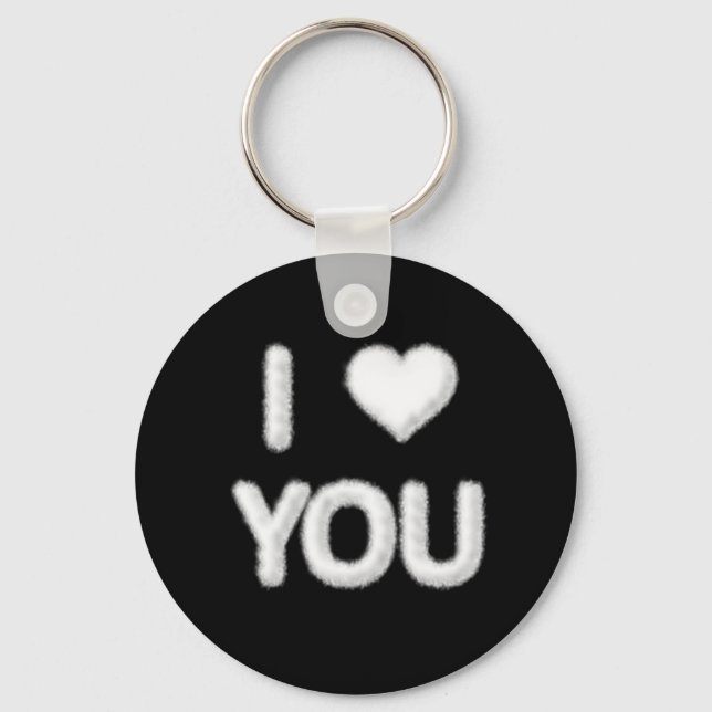 I Love You Clouds Keyring Nyckelring (Framsida)