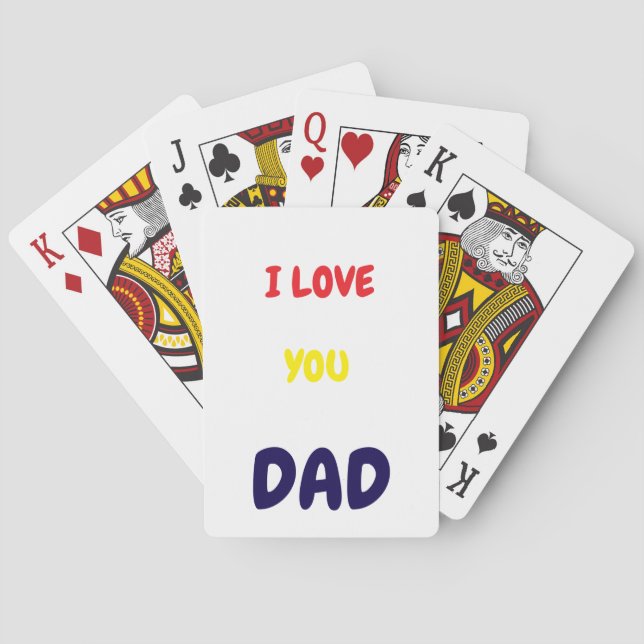 I Love you dad Elegant and Modern  Casinokort (Baksidan)