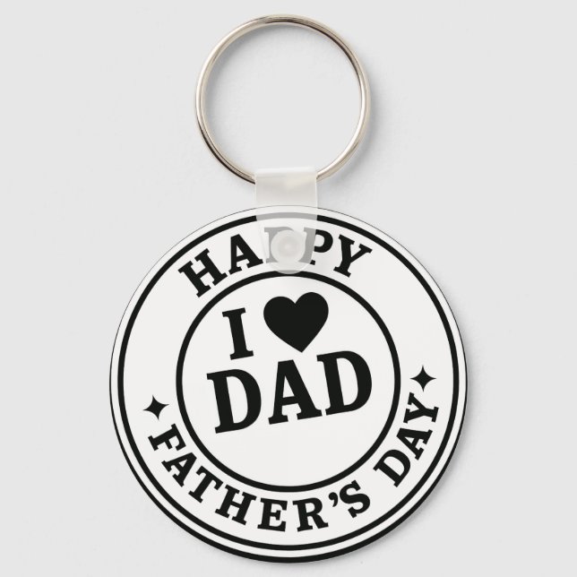 i love you Dad-happy father's day Nyckelring (Baksida)