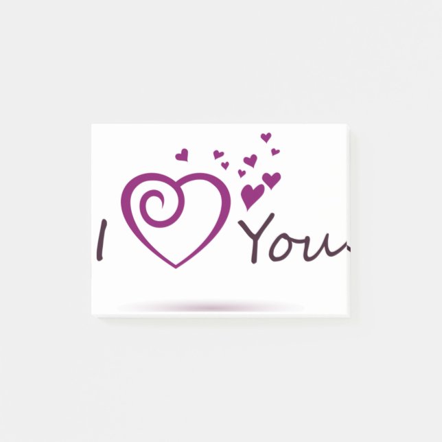 I LOVE YOU DESIGN POST-IT BLOCK (Framsida)