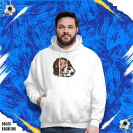 I love you football, woman with dreadlocks hoodie