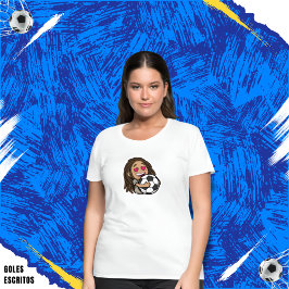 I love you football, woman with dreadlocks t shirt