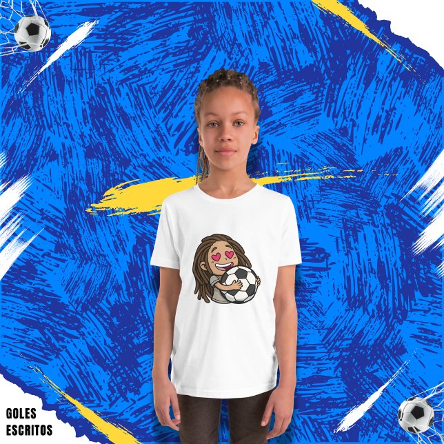 I love you football, woman with dreadlocks t shirt (Skapare uppladdad)