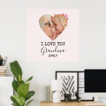 I Love You Grandma | Personalized Poster