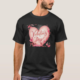 I Love You Happy Valentine's Day Black T-Shirt