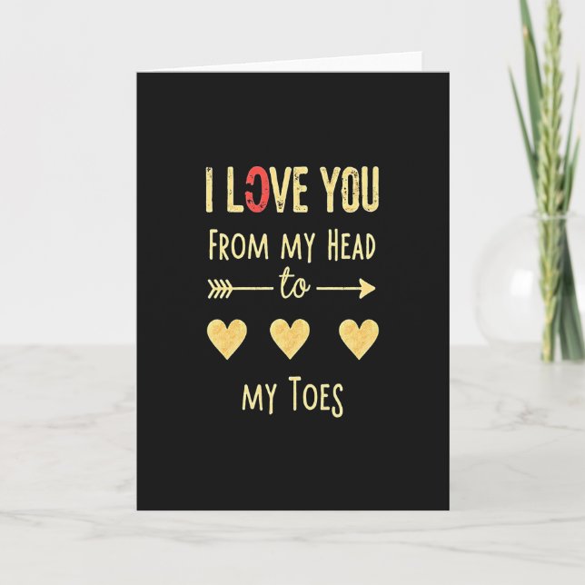 I Love You Head To Toes Card Kort (Framsida)