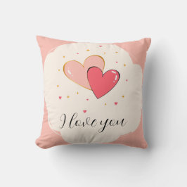 “I Love You” Heart design Kudde
