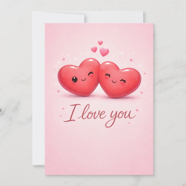 I love you!  julkort (Framsida)