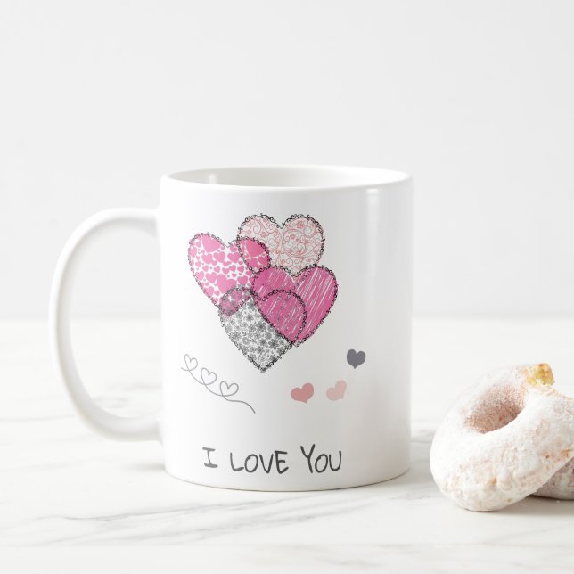 I love you kaffemugg (Med munk)