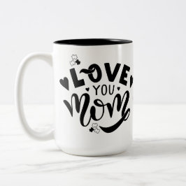 I Love You Mom Autism Awareness Coffee Mug Två-Tonad Mugg