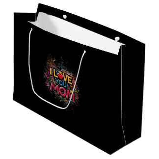 I Love You Mom / Bolsa de Regalo Estilo Grafiti