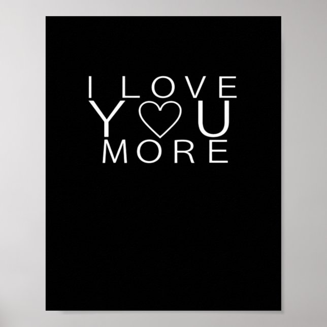 I Love You More Minimal Design  Poster (Framsidan)