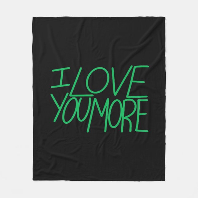 I Love You More Refined Aesthetic  Fleecefilt (Framsidan)