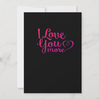 I Love You More Soft Minimal Design  Julkort
