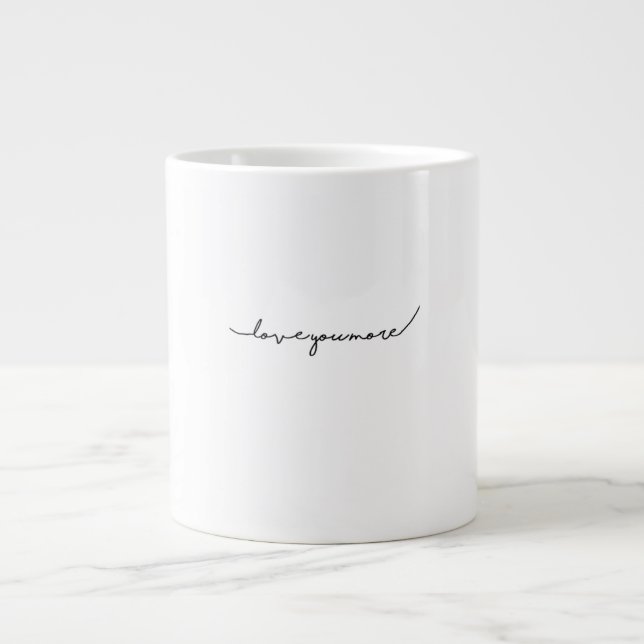 I Love You More Soft Romantic Aesthetic  Jumbo Mugg (Framsidan)