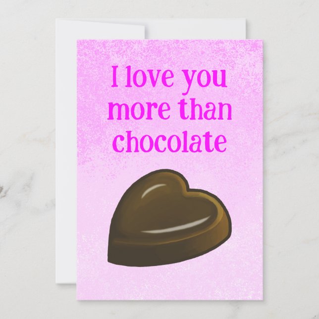I love you more than chocolate julkort (Framsida)