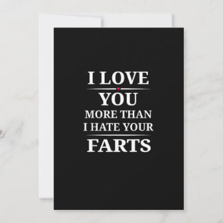 I Love You More Than I Hate Your Farts Funny Coupl Julkort