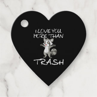 I Love You More Than Trash Funny Raccoon Humor  Gåvor Etiketter