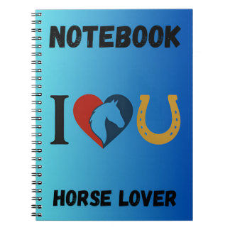 “I Love You” Notebook for Horse & Animals Lovers Anteckningsbok