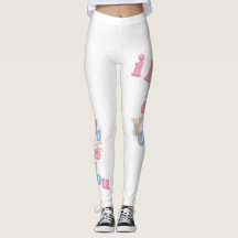 "i love you" Patch Art Leggings | Aesthetic Print