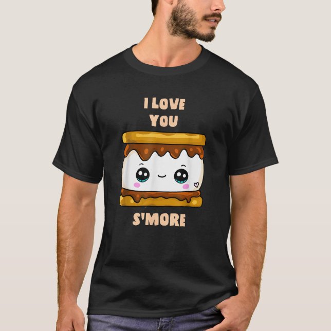 I Love You S more Happy Funny Cute Kawai Pun Food  T Shirt (Framsida)