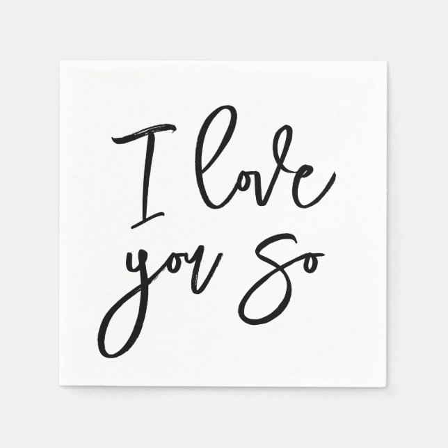 I love you so napkins pappersservett (Framsidan)
