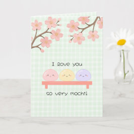 I Love You So Very Mochi Valetine's Day Card Kort