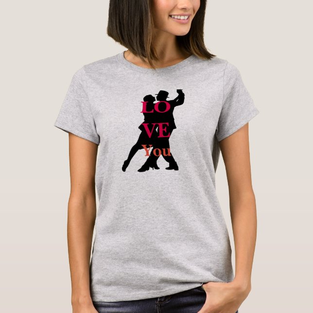 I love you tango tee shirt (Framsida)