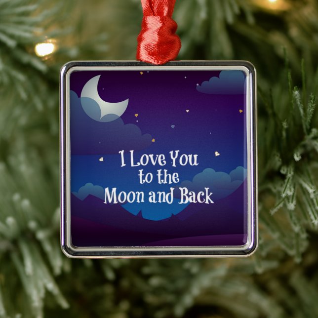 I Love You to the Moon and Back, Julgransprydnad Metall (Träd)