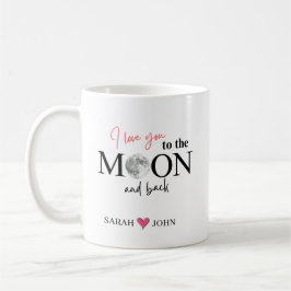 I Love You to the Moon and Back Personalized Kaffemugg