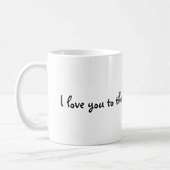 I love you to the moon pie and back mug kaffemugg (Vänster)