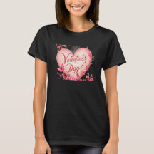 I Love You Valentine Black Short Sleeve T-Shirt