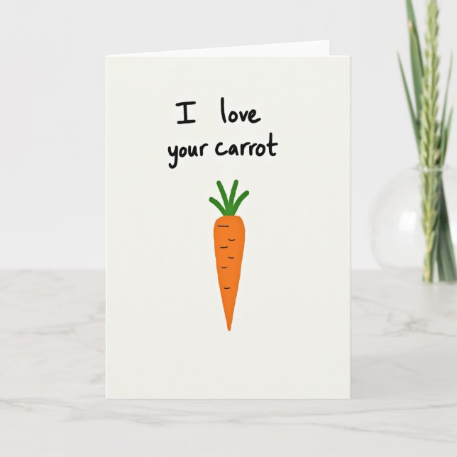 I Love Your Carrot Fun Card Kort (Framsida)