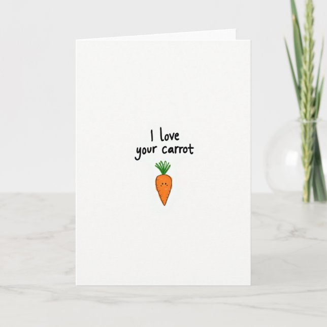 I Love Your Carrot Greeting Card Kort (Framsida)