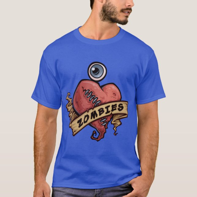 I Love Zombies friends T Shirt (Framsida)