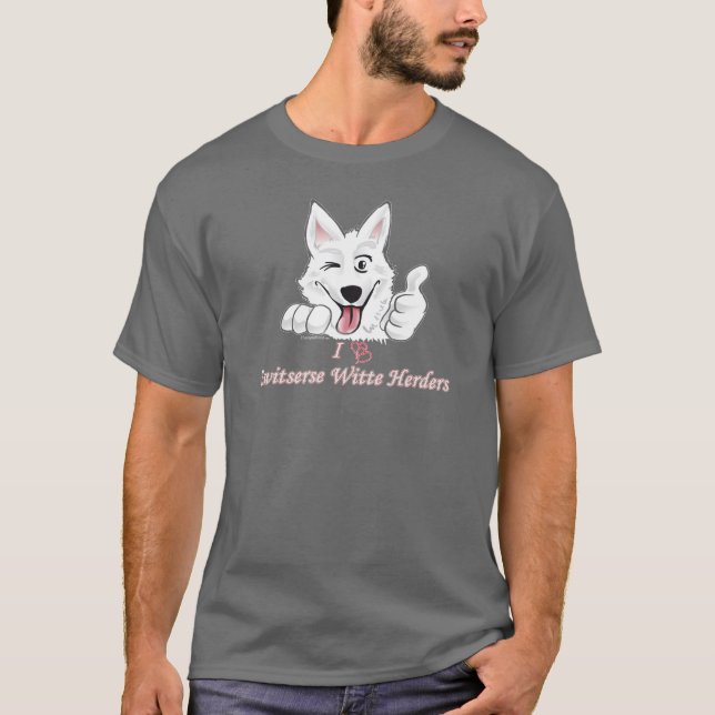 I love Zwitserse Witte Herders T-shirt (Framsida)