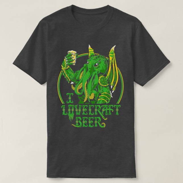 I LOVECRAFT BEER Premium TShirt T Shirt (Design framsida)