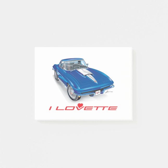 I LOVETTE UNIQUE CAR DESIGN POST-IT NOTES BLOCK (Framsida)