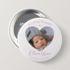 I Lovin Memory Baby Photo Heart Kärlek Keepsak Knapp