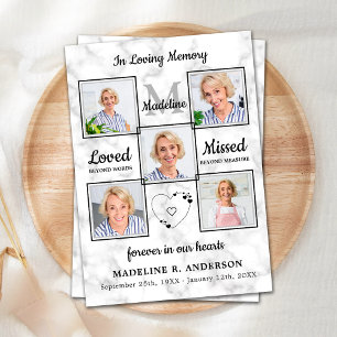 I Lovin Memory Photo Collage Sympathy Funeral Tack Kort