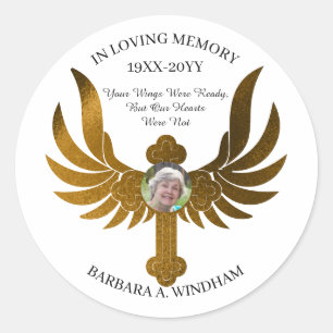 I Lovin Memory Photo Keepsak Kor med Vingar C Runt Klistermärke