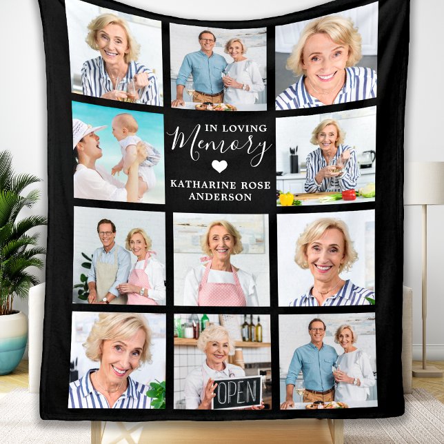 I Loving Memory 11 Photo Collage Memorial Fleecefilt (Skapare uppladdad)