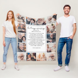 I Loving Memory 14-Photo Namn & Anpassningsbar Quo Fleecefilt