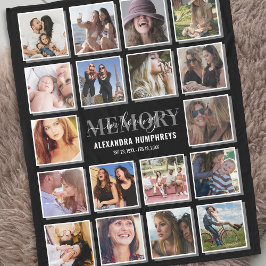 I Loving Memory 18 Photo Memorial Fleecefilt